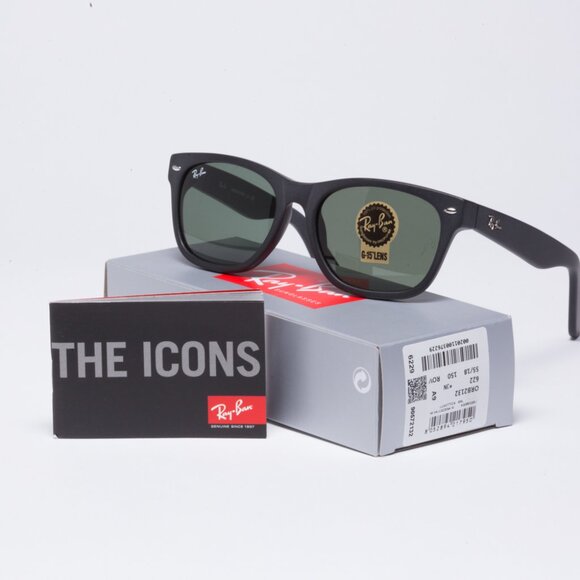 RAY BAN RB2132 622 Black Square 55 mm Unisex Sunglasses Made in Italy - Picture 10 of 10